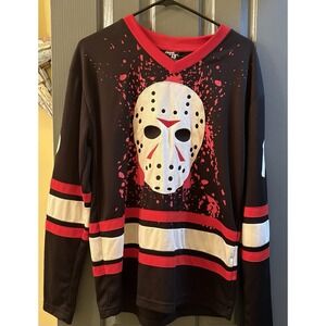 Friday The 13th Jason Voorhees Hockey Jersey Sweater Men's S/P Halloween Horror